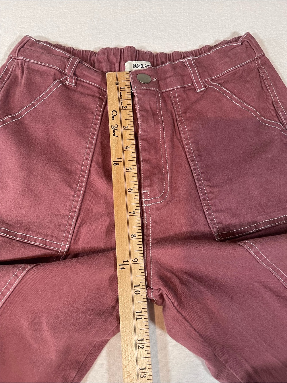 Rachel Paige Wide Leg Utility Cargo Pants in Dusty Rose Y2K Size M - Picture 14 of 14